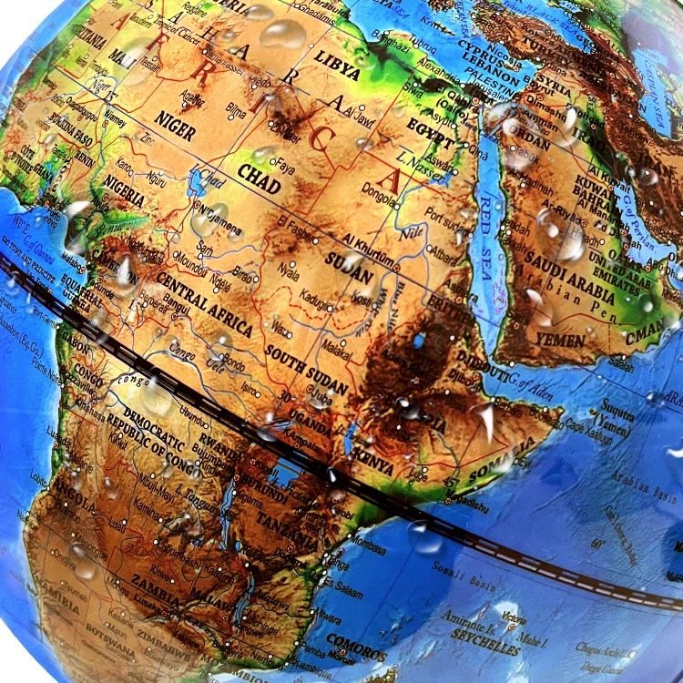 22.8cm (9") 2-in-1 Illuminated Physical & Constellation Globe with Metal Base detail view 3