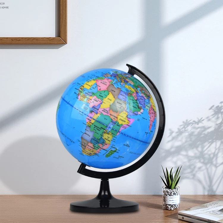 30cm (12") Political World Globe with Detachable Plastic Base & Meridian