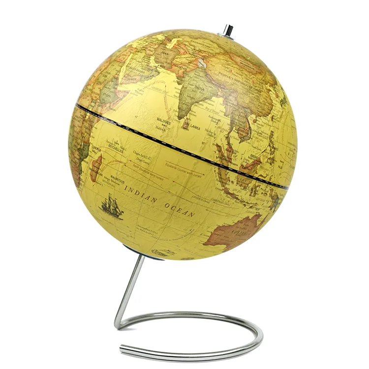 22.8CM Vintage Globe with Stainless Steel Inclination Stand detail view 2