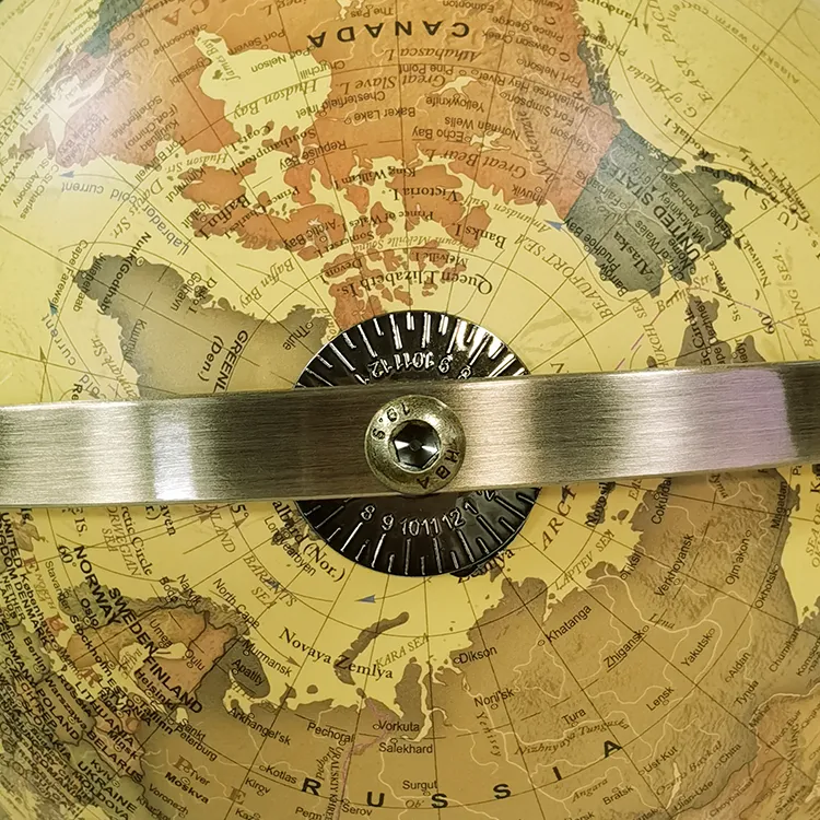 20CM  Full-Swing Meridain Antique World Globe detail view 3