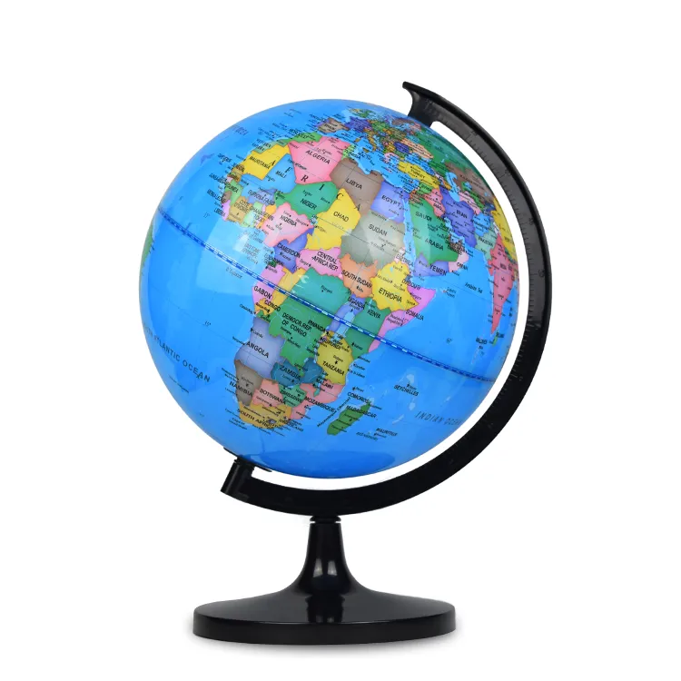 20cm (8") Political World Globe with Detachable Plastic Base & Meridian detail view 2